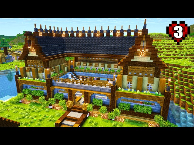 100 Days Building a Librarian Trading Hall in My Forever World in Minecraft Hardcore