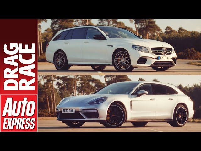 Mercedes-AMG E 63 S Estate vs Porsche Panamera Turbo Sport Turismo drag race