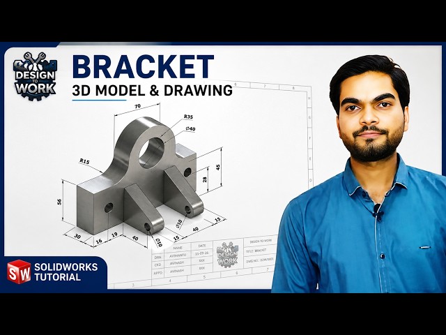 SolidWorks Part Design: Step-by-Step Bracket Tutorial