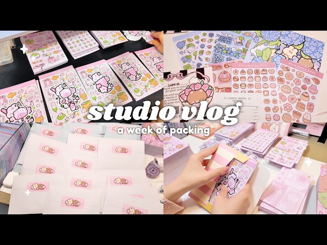 a week of packing shop orders ꣑ৎ✿ | studio vlog 29