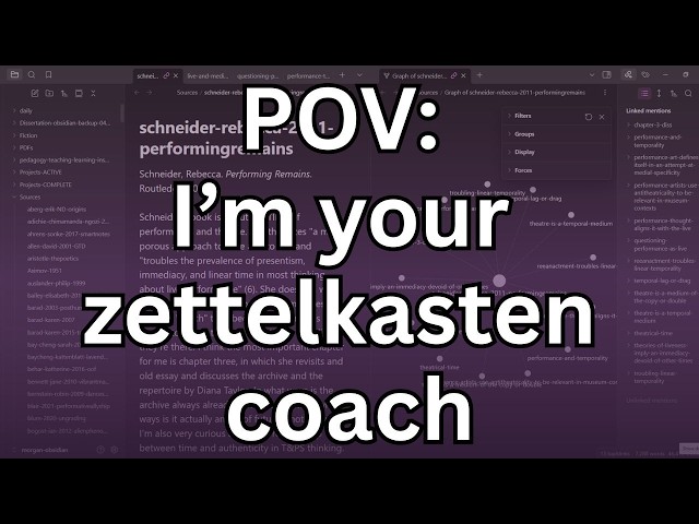 Zettelkasten Coaching Session in Obsidian