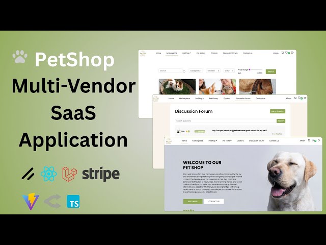 PetShop Multi-Vendor SaaS Application 🐾 | Complete  Project Overview