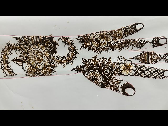 Beautifull floral mehndi design