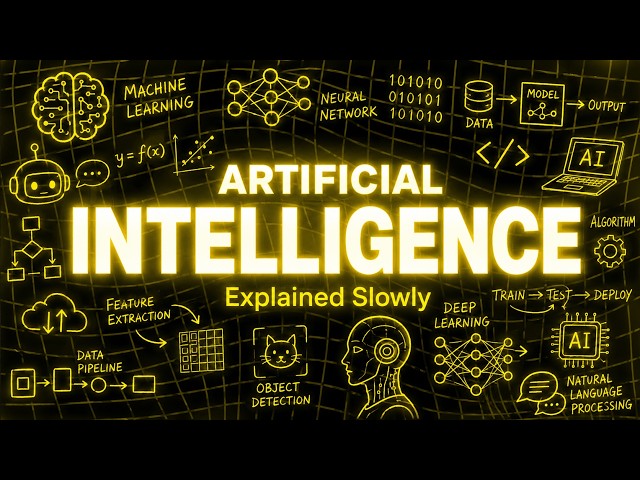 Literally Everything About Artificial Intelligence Explained Slowly (For Sleep)