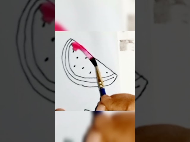 Drawing tarbuj #shortsvideo​ #youtubeshorts​ #watermelon