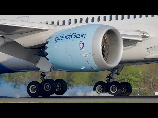 What Happens To Aircraft Tyres When The Plane Lands? Slow Motion Touchdowns