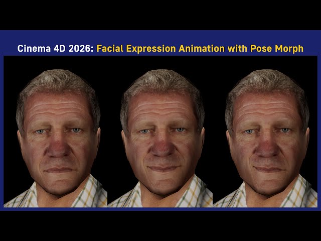 Cinema 4D 2026: Facial Expression Animation with Pose Morph