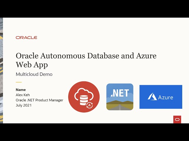Connecting Oracle Autonomous Database to Azure Web Apps