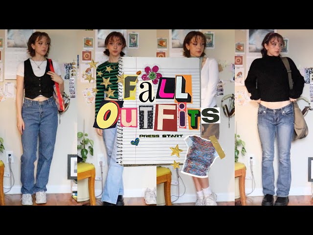 fall oufits (mostly thrifted, early 2000s inspired)