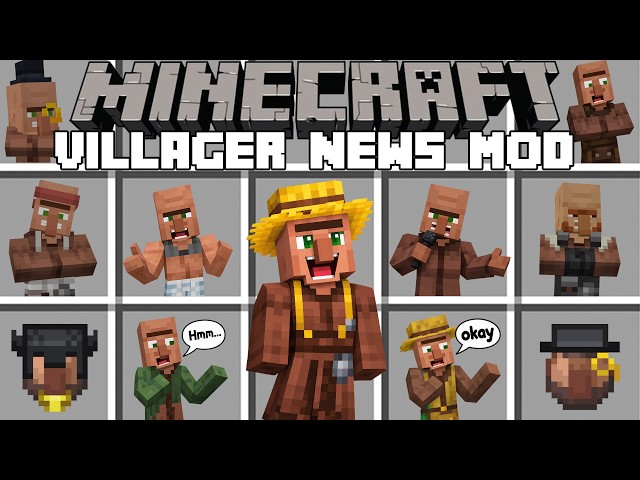 Minecraft VILLAGER NEWS MOD / TALKING VILLAGERS MOD! (Minecraft Mods)