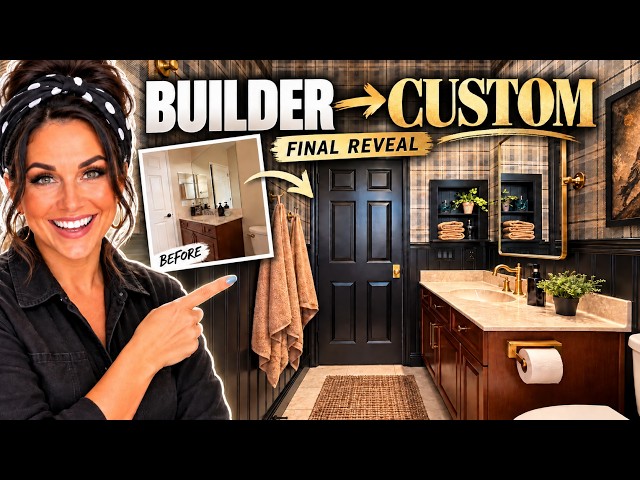 I Turned This Small Builder-Grade Bathroom Into a Custom Space!