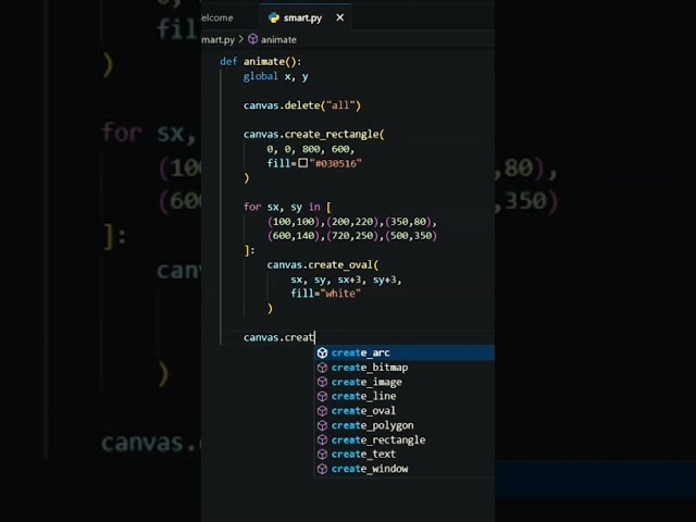 COMET FLYING ANIMATION #coding #python #viral