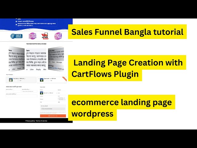 Sales Funnel tutorial | Landing Page Create with CartFlows Plugin | ecommerce landing page WordPress