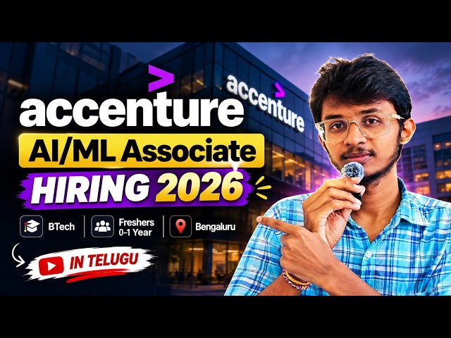 Accenture Hiring 2026 🔥 AI/ML Associate | 2027 Batch | Freshers | 0-1 Yrs | BTech | Bengaluru