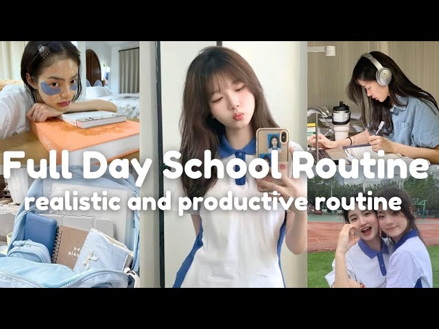 Productive School Day Routine | Realistic and Productive Full School Day Routine