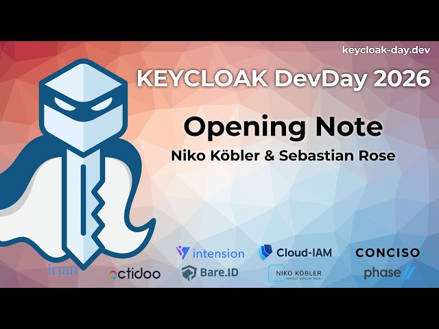 #KEYCLOAK DevDay 2026 - Opening Note by Niko Köbler & Sebastian Rose