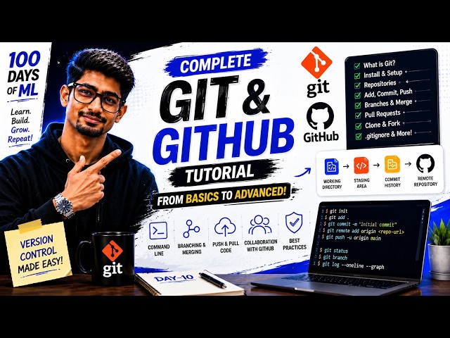 Complete Git & GitHub Tutorial for Beginners | Learn Git from Scratch