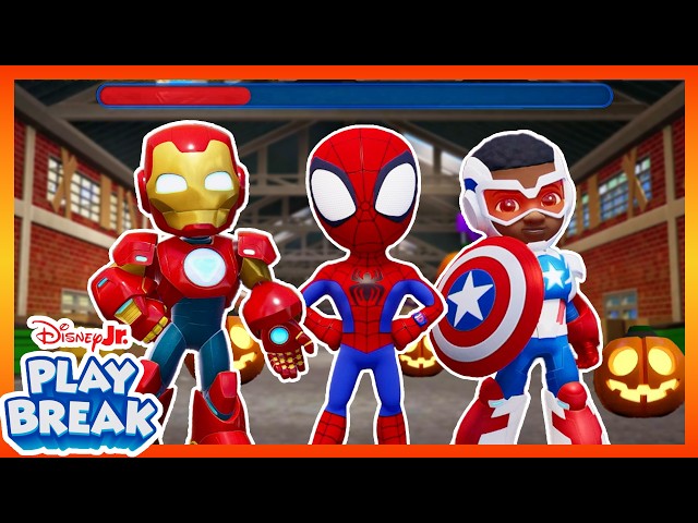 Spidey and The Avengers Team-up to Stop Gobby! 🕷️💚 | Brain Break Game | Play Break | Disney Jr.