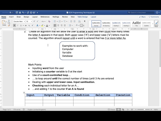 OCR Programming Techniques Q2