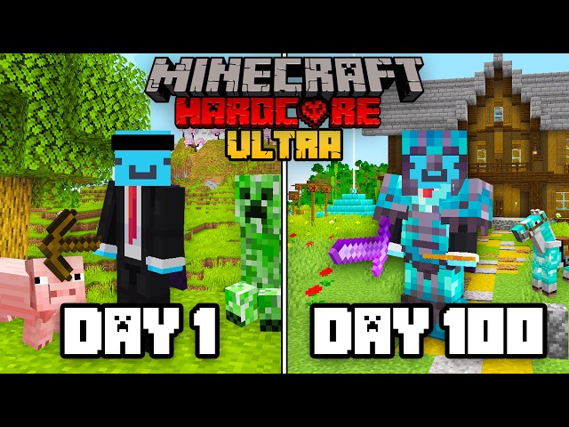 I Survived 100 Days in ULTRA Minecraft Hardcore...