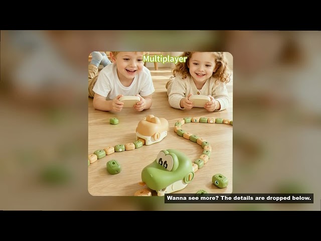 Remote Control Magnetic Eating Snake Toy Greedy Bean Chasing Game RC Car Interactive Educational Toy
