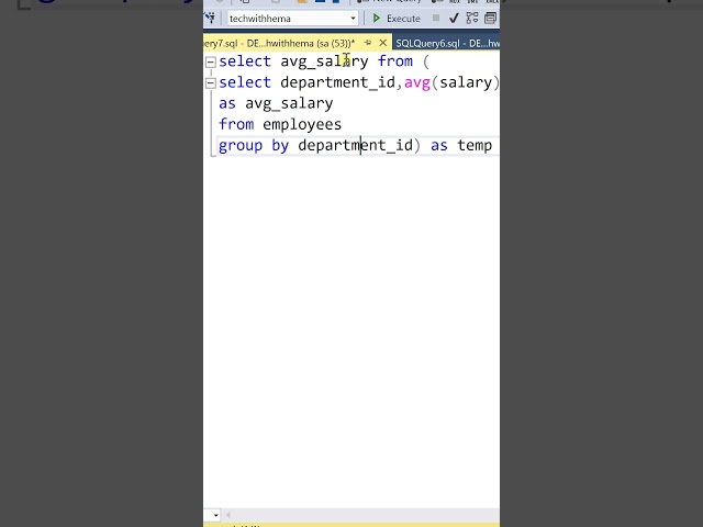 Test your SQL skills tamil | #shorts | Subquery in SQL