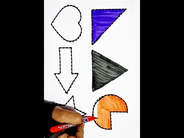 Learn 2D Shapes in 60 Seconds! 🔵🔺🟥 Easy Drawing for Kids #shorts