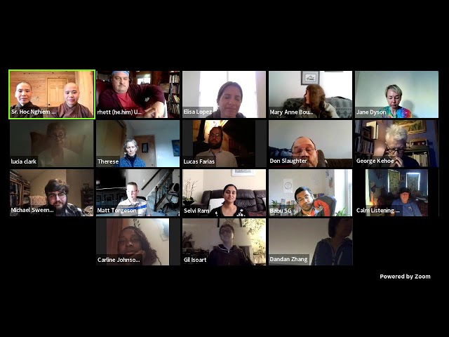 03-31-2022 : Weekly Online Meditation | The Joy of Receiving - Sr. Hoc Nghiem & Sr. Boi Nghiem