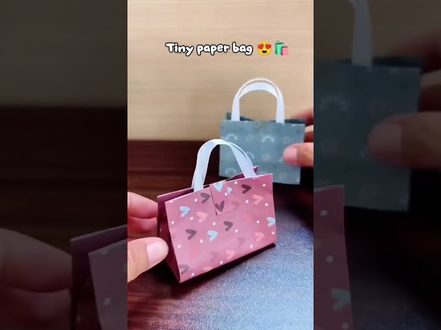 DIY Origami Mini Bag Tutorial 🛍️ Easy Paper Craft Idea