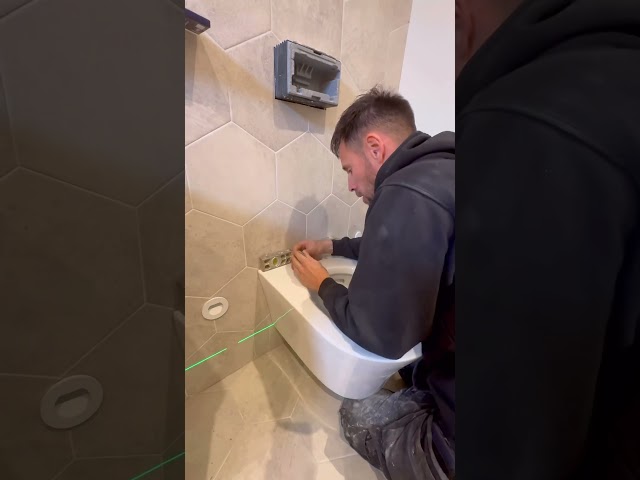 How To Install Wall Hung Toilet Like A Pro #how #howto #doityourself #bathroom #diy #shorts