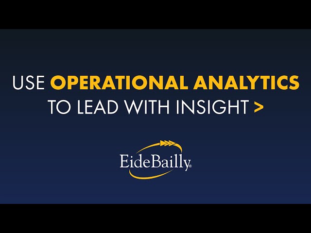 How to Use Operational Analytics to Lead During a Downturn