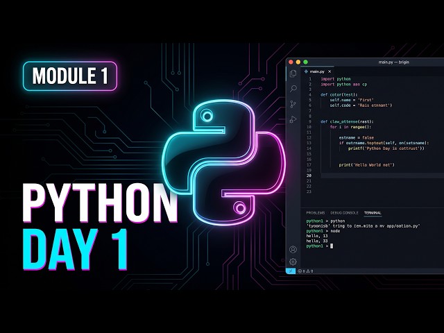 Python for Beginners #1: Install Python, VS Code & Run First Code