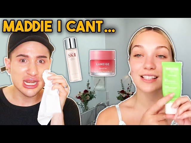 Reacting to MADDIE ZIEGLER's Skincare Routine for Vogue! (I am in tears...)