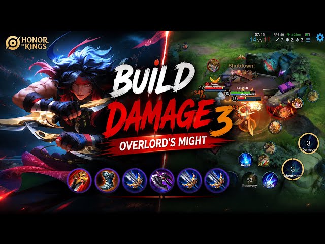 LAM GAMEPLAY | FULL DAMAGE ITEM BUILD - HONOR OF KINGS