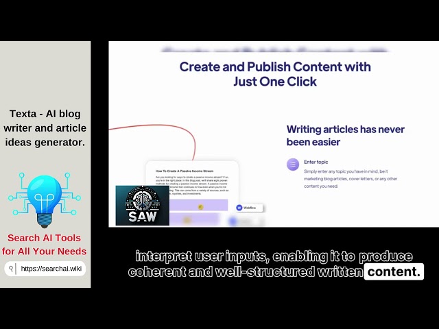 Texta - AI blog writer and article ideas generator.