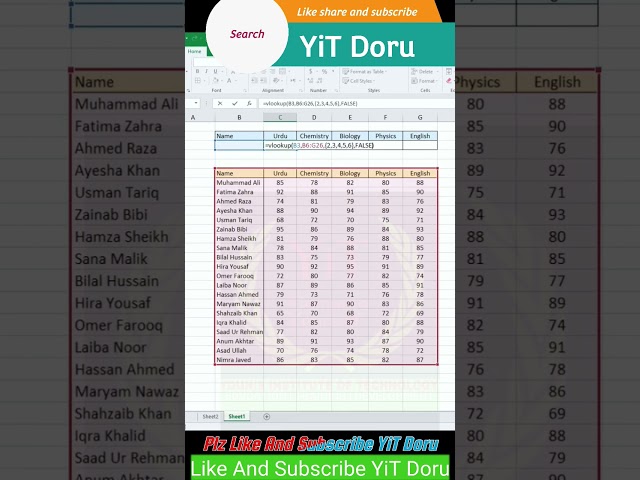 Excel Formulas You MUST Know in 2026 | Excel Tips & Tricks #vlookup #hlookup #viral #exceltutorial