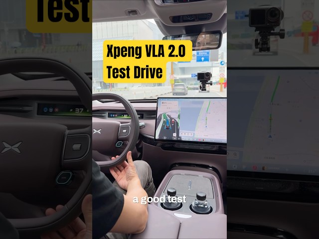 Xpeng VLA 2.0 Supervised Self Driving Test Drive in Guangzhou, China