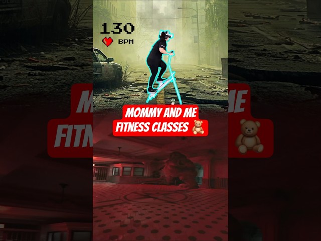 Mommy and me fitness class 🧸 #residentevil #residentevilrequiem #vrfitness #workoutmotivation