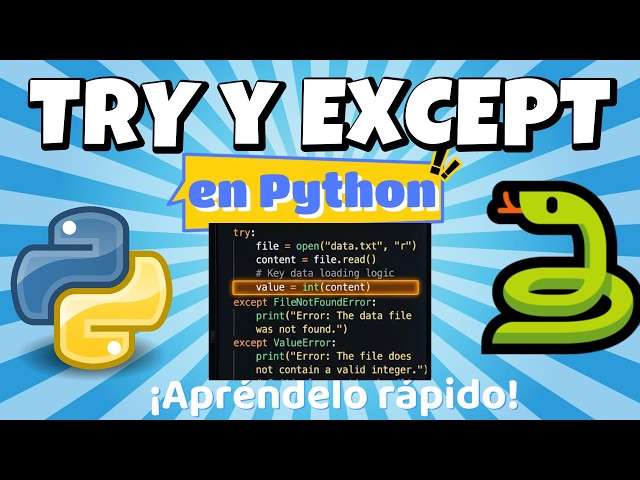 PYTHON COURSE - Handling TRY | EXCEPT EXCEPTIONS 🐍 - MPardo Tech