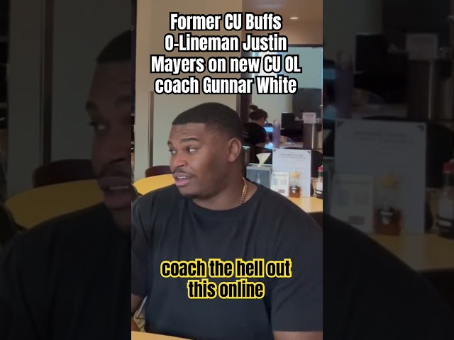 Justin Mayers excited for CU Buffs OL coach Gunnar White #cubuffs #cfb #football