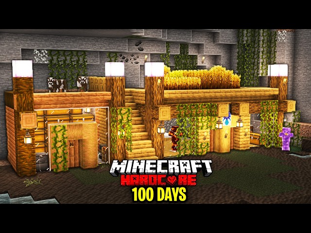 I Survived 100 Days UNDERGROUND in Minecraft Hardcore!