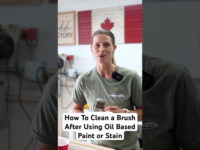 How to EASILY Clean a Brush After Painting With Oil Based Paint or Stain // DIY Woodworking