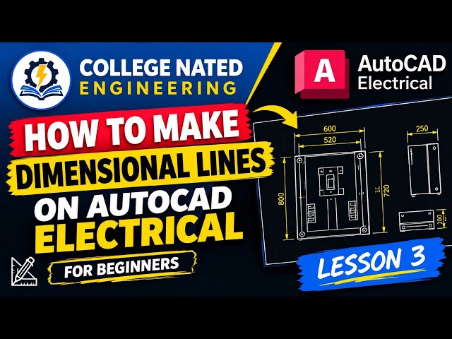 How to make dimensional Lines on Autocad Electrical: Electrical engineering: Lesson 3 