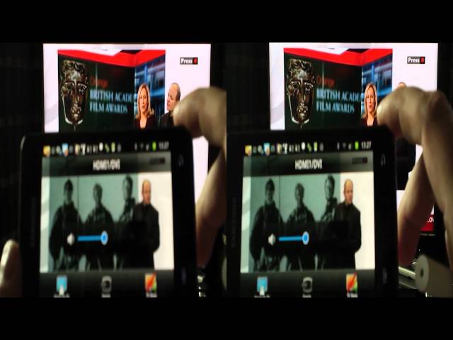 Samsung SmartView running on Android Galaxy SII to UE46D8000 SmartTV - in 3D