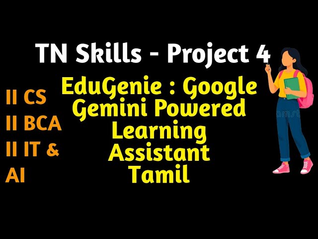 TN Skills Project 4 | EduGenie – Google Gemini AI Learning Assistant | FastAPI + HTML CSS Project
