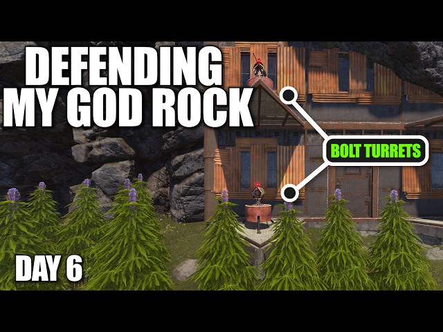 Solo Raid Defending My OP God Rock Against a Clan in Rust...