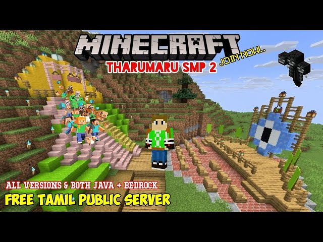 Tharumaru SMP தமிழ் 😍 Public Minecraft Server 🔥 (Java & Bedrock) Season-2 Episode-0 