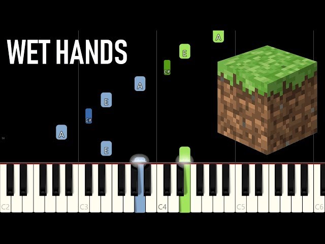 Minecraft - Wet Hands (Piano Tutorial) [Synthesia]