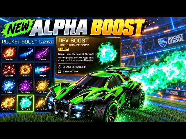 How to Get *NEW* ALPHA BOOST in Rocket League for FREE ✅ NEW DEV BOOST TUTORIAL SEASON 24