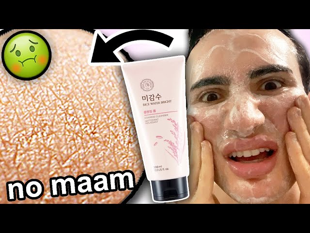 I tried THE FACE SHOP Rice Bright Cleansing Foam for ONE WEEK! (feels like plastic!)